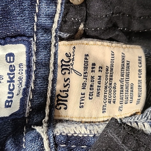 MISS ME VINTAGE JEANS WOMEN 26x23 BLUE EASY CAPRI JUNIOR'S GIRLS FADED DENIM - Picture 7 of 8